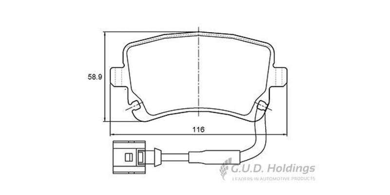 Brake Pads Rear Audi S4 4.2 V8 (03 05) Vw Kombi T5 (04 ) Transporter (05 ) (SAFELINE D3575S) (SET...