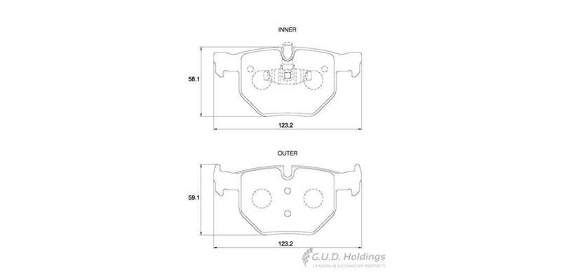 Brake Pads Rear Bmw 5 Series E60 05 X5 X6 E Front Series (08 ) (SAFELINE D3654S) (SET LH & RH Wheel)