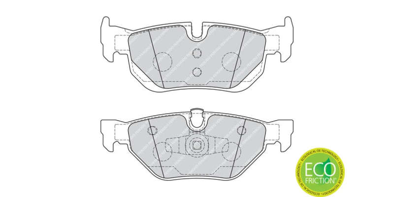 Brake Pads Rear Bmw E8X E9X 120D,125I,130I,320D,320I,323I,X1 (07 16) (FERODO FDB1807) (SET LH & R...