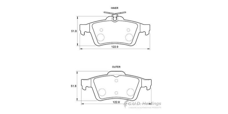 Brake Pads Rear Citroen C5 (09 ) Jaguar Xf Xk (09 15) Volvo S40 (00 04) (SAFELINE D3760S) (SET LH...