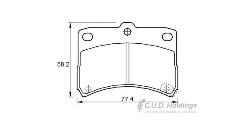 Brake Pads Rear Daihatsu Cuore (1999 2001) (SAFELINE D3499S) (SET LH & RH Wheel)
