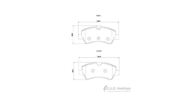 Brake Pads Rear Ford Tourneo (13 ) Transit (12 ) (SAFELINE D4174S) (SET LH & RH Wheel)