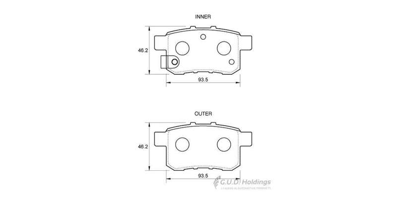 Brake Pads Rear Honda Accord [Viii] (08 14) (SAFELINE D3741S) (SET LH & RH Wheel)