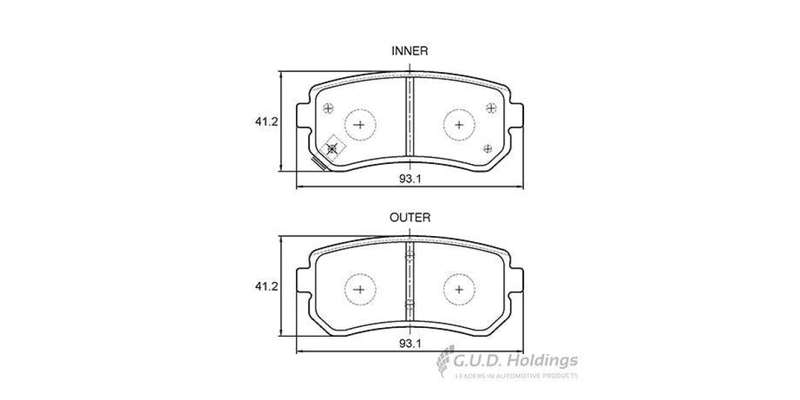 Brake Pads Rear Hyundai Accent [3] (06 ) Accent [4] (11 ) I20 (09 15>) I30 (09 ) Kia Cerato [2] 0...