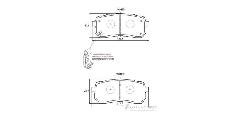 Brake Pads Rear Hyundai H1 (09 ) Kia Carnival (06 ) Grand Sedona (15 ) Sedona (07 ) Sorento (15 )...