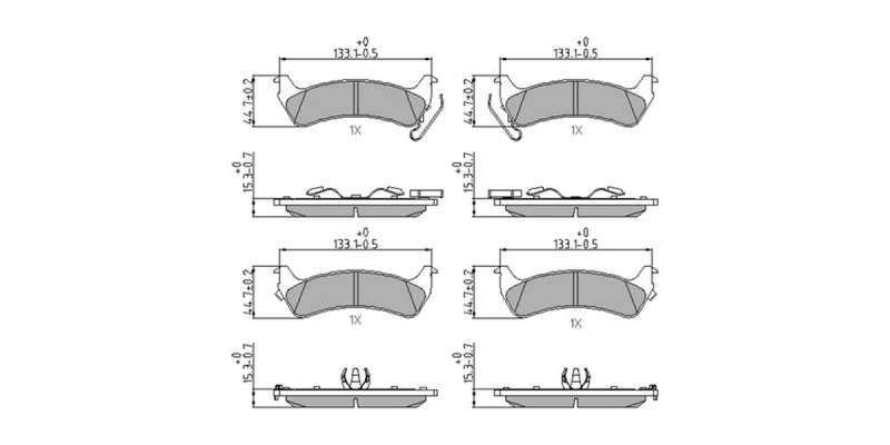 Brake Pads Rear Jeep Cherokee (01 08) Grand Cherokee (92 02) Wrangler (96 07) (FERODO FDB1549) (S...