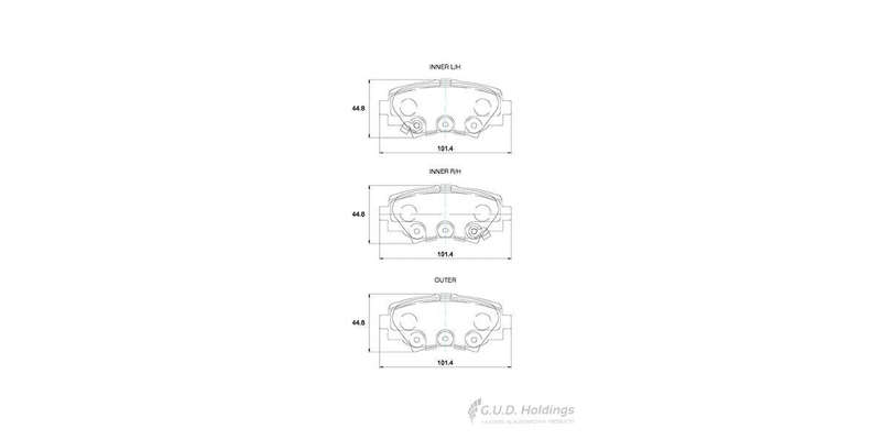 Brake Pads Rear Mazda 3 1.5,1.6,2.0 2014 (SAFELINE D4166S) (SET LH & RH Wheel)