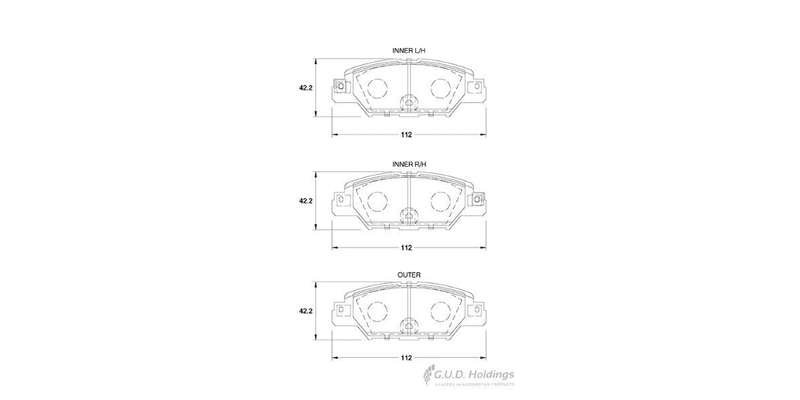 Brake Pads Rear Mazda Cx 5 (2014 ) Mx5 (2015 ) (SAFELINE D4164S) (SET LH & RH Wheel)