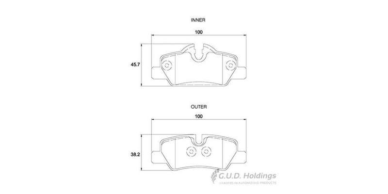 Brake Pads Rear Mini Cooper [3] [F56] (14 ) (SAFELINE D4215S) (SET LH & RH Wheel)