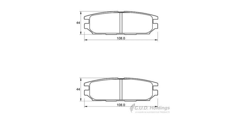 Brake Pads Rear Mitsubishi Pajero 1.8I (99 02) (SAFELINE D3267S) (SET LH & RH Wheel)