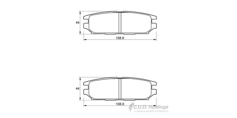 Brake Pads Rear Mitsubishi Pajero 1.8I (99 02) (SAFELINE D3267S) (SET LH & RH Wheel)