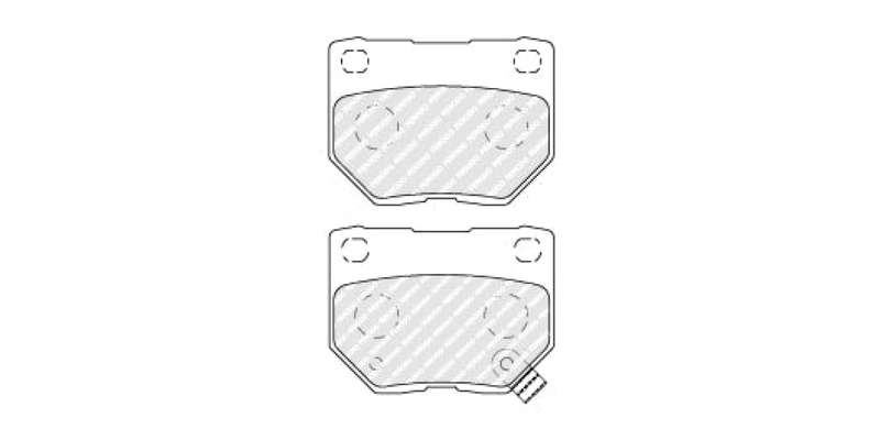 Brake Pads Rear Nissan 300 Zx (90 95) Subaru Impreza Wrx (01 07) (FERODO FDB1372) (SET LH & RH Wh...