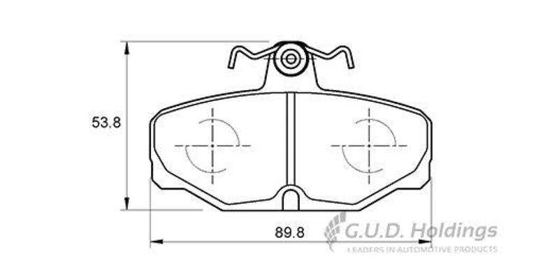 Brake Pads Rear Ord Sierra Zr6,Sapphire Ghia (89 93) (SAFELINE D987S) (SET LH & RH Wheel)