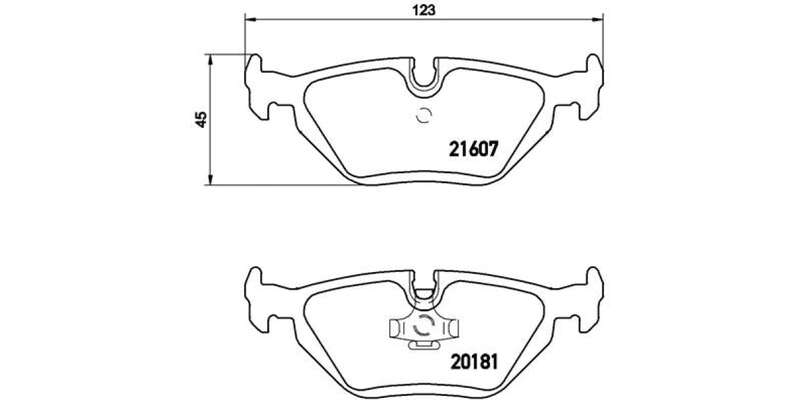 Brembo Brake Pads Rear Bmw E36/E32 ( Set Lh&Rh) (P06013)