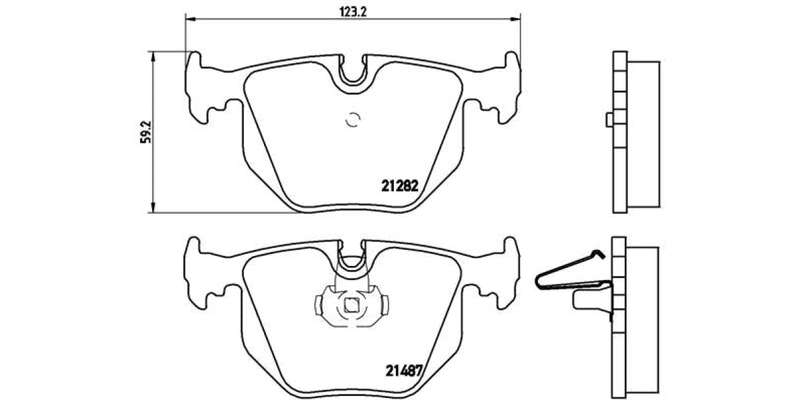 Brembo Brake Pads Rear Bmw 3 E46 ( Set Lh&Rh) (P06020)