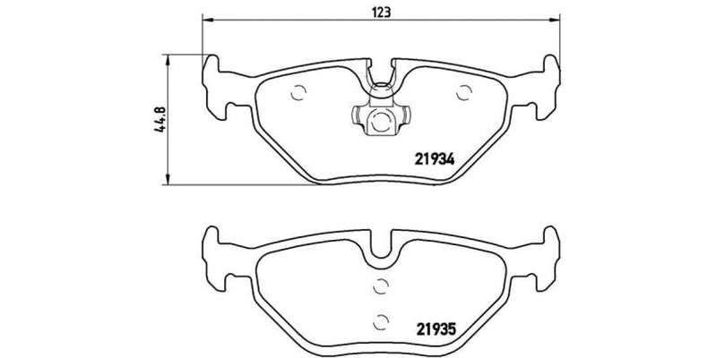 Brembo Brake Pads Rear Bmw 3 E46/ Z3/Z4 ( Set Lh&Rh) (P06025)