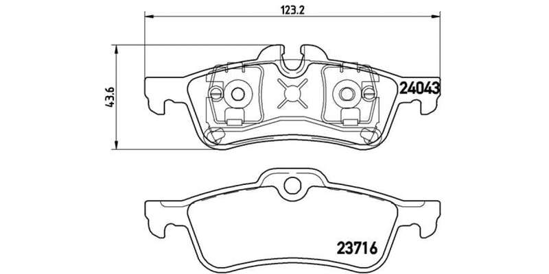 Brembo Brake Pads Rear Mini Cooper '01 ( Set Lh&Rh) (P06032)