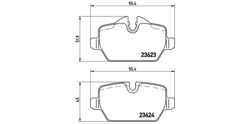 Brembo Brake Pads  Bmw 1 Series ( Set Lh&Rh) (P06037)