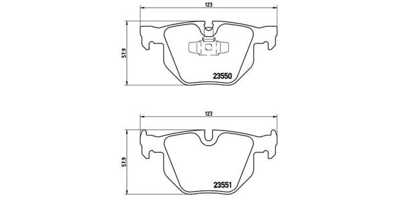 Brembo Brake Pads Rear Bmw 3 Series ( Set Lh&Rh) (P06039)