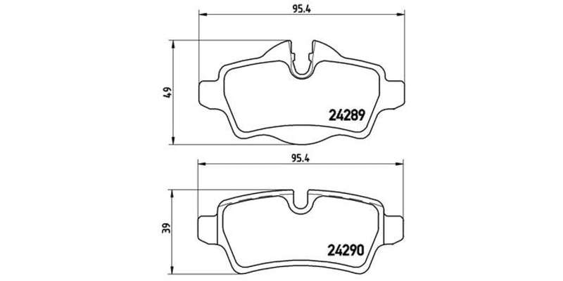 Brembo Brake Pads Rear Mini Cooper R56 ( Set Lh&Rh) (P06052)