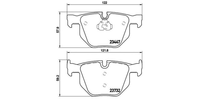 Brembo Brake Pads Rear Bmw X5 3.0Si E70 ( Set Lh&Rh) (P06056)