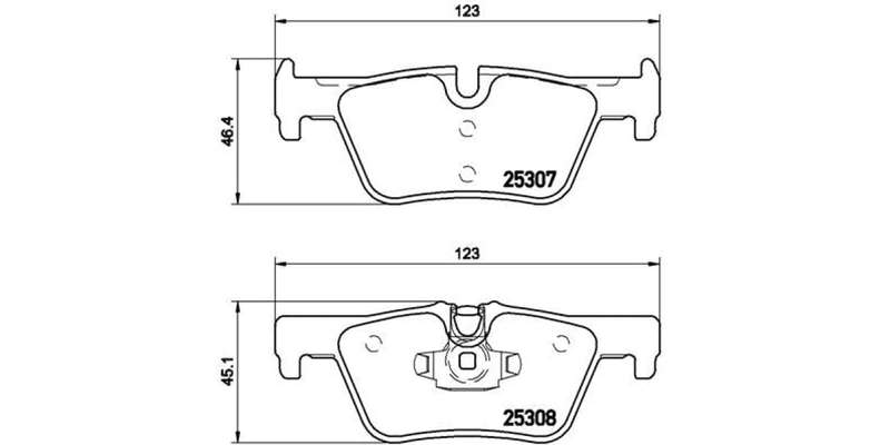 Brembo Brake Pads Rear Bmw 1 F20/ 3 F30 ( Set Lh&Rh) (P06071)