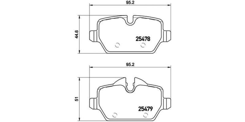 Brembo Brake Pads Rear Mini R60/R61 ( Set Lh&Rh) (P06080)