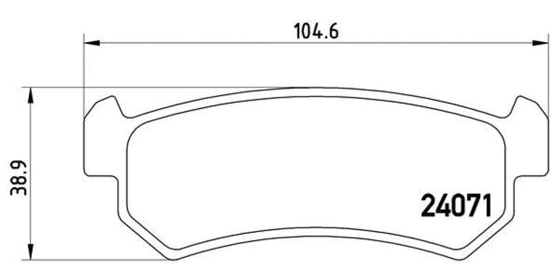 Brembo Brake Pads Rear Chev Optra ( Set Lh&Rh) (P10001)