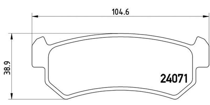 Brembo Brake Pads Rear Chev Optra ( Set Lh&Rh) (P10001)