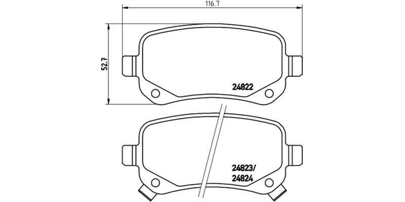 Brembo Brake Pads Rear Dodge Journey ( Set Lh&Rh) (P11021)