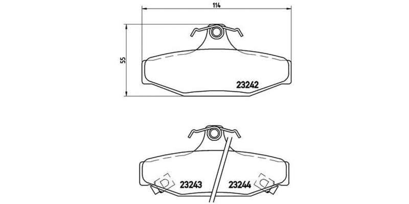 Brembo Brake Pads Rear Ssyong Musso /Korando ( Set Lh&Rh) (P15004)