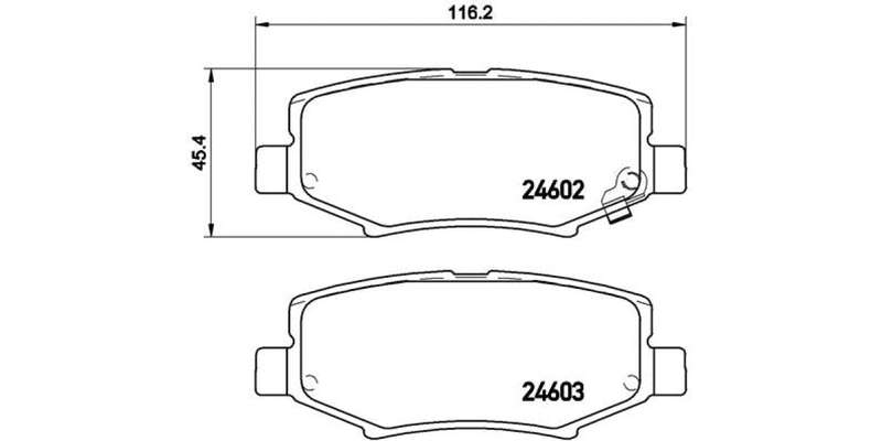 Brembo Brake Pads Rear Dodge Nitro ( Set Lh&Rh) (P18024)