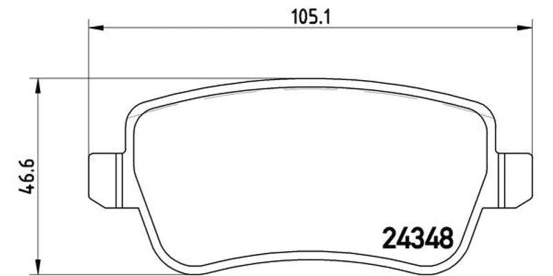 Brembo Brake Pads Rear Fiat Croma ( Set Lh&Rh) (P23101)