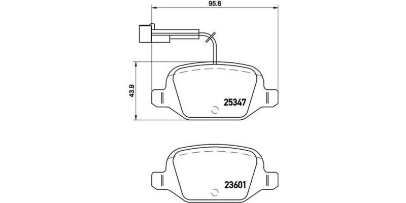 Brembo Brake Pads Rear Fiat 500 ( Set Lh&Rh) (P23146)