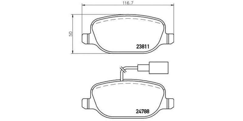 Brembo Brake Pads Rear Alfa Giulietta Qv ( Set Lh&Rh) (P23152)