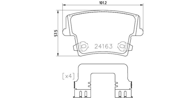 Brembo Brake Pads Rear Chrysler 300C ( Set Lh&Rh) (P23175)