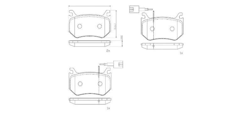 Brembo Brake Pads Rear Alfa Romeo ( Set Lh&Rh) (P23184)