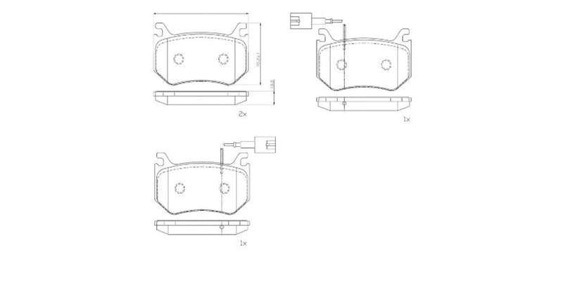 Brembo Brake Pads Rear Alfa Romeo ( Set Lh&Rh) (P23184)