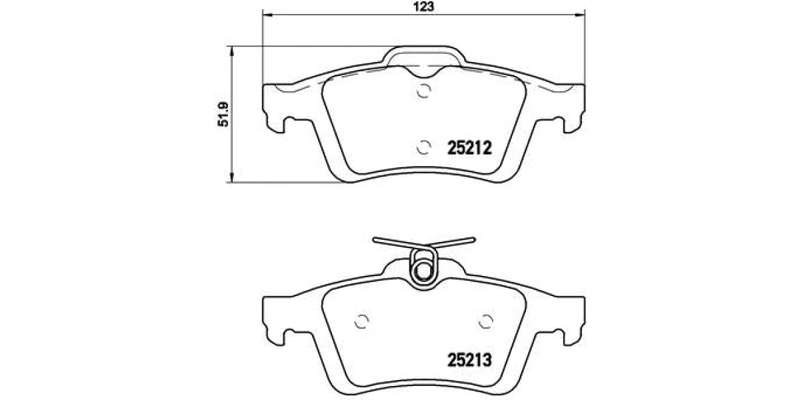 Brembo Brake Pads Rear Ford Focus/Mazda ( Set Lh&Rh) (P24148)