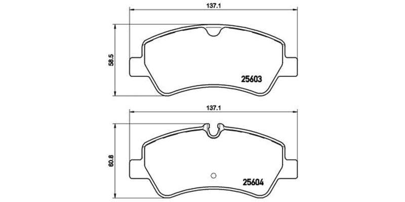 Brembo Brake Pads Rear Ford Transit ( Set Lh&Rh) (P24160)