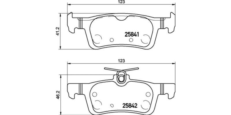 Brembo Brake Pads Rear Ford Fiesta 7 2017 ( Set Lh&Rh) (P24204)