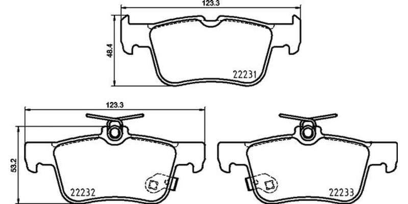 Brembo Brake Pads Rear Ford ( Set Lh&Rh) (P24217)