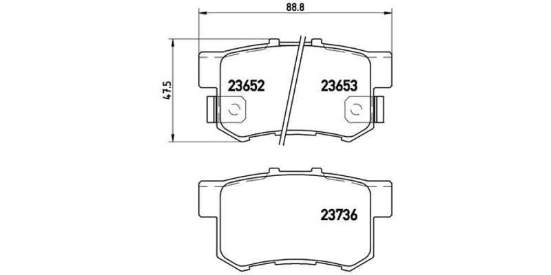 Brembo Brake Pads Rear Honda Cr-V ( Set Lh&Rh) (P28039)