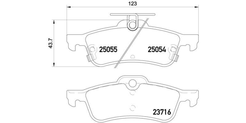 Brembo Brake Pads Rear Honda Civic-Fk/To ( Set Lh&Rh) (P28070)