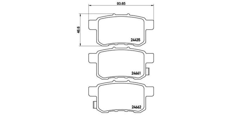 Brembo Brake Pads Rear Honda Accord Viii ( Set Lh&Rh) (P28072)