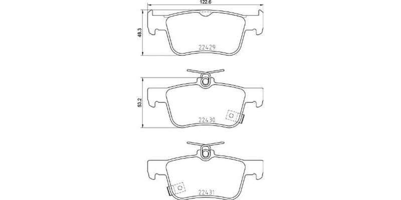 Brembo Brake Pads Rear Honda Civic Fk ( Set Lh&Rh) (P28089)