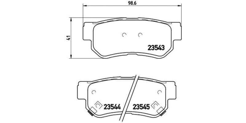 Brembo Brake Pads Rear Hyundai Sonata ( Set Lh&Rh) (P30014)
