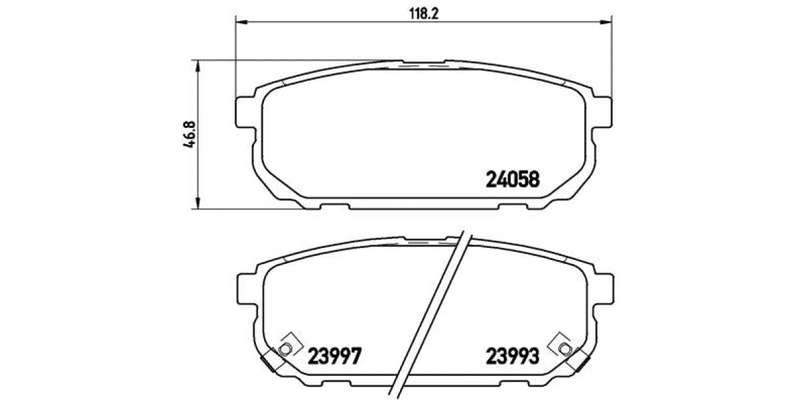 Brembo Brake Pads Rear Kia Sorento ( Set Lh&Rh) (P30023)