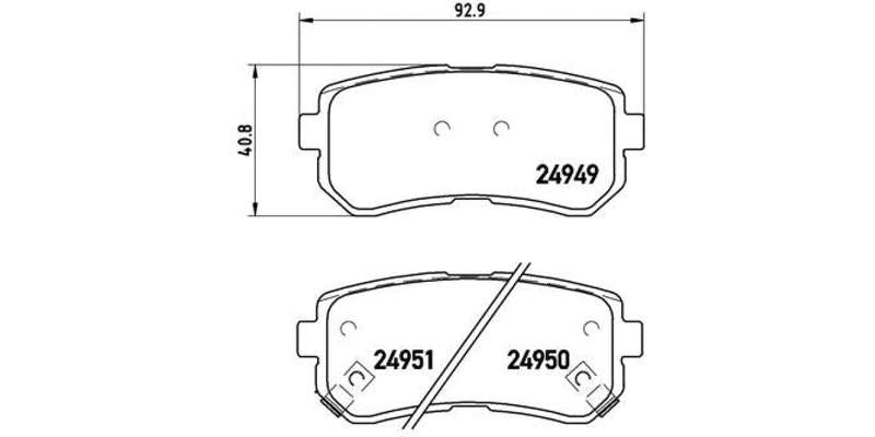Brembo Brake Pads Rear Hyundai I20 1.4/1 ( Set Lh&Rh) (P30046)