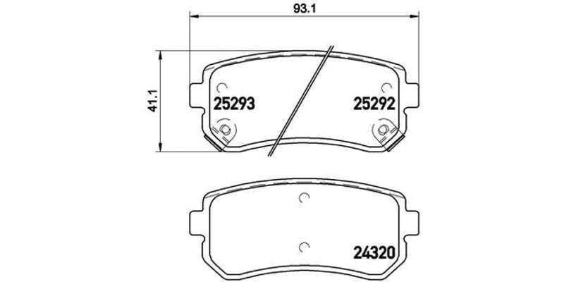 Brembo Brake Pads Rear Kia Cerato/Koup/H ( Set Lh&Rh) (P30051)